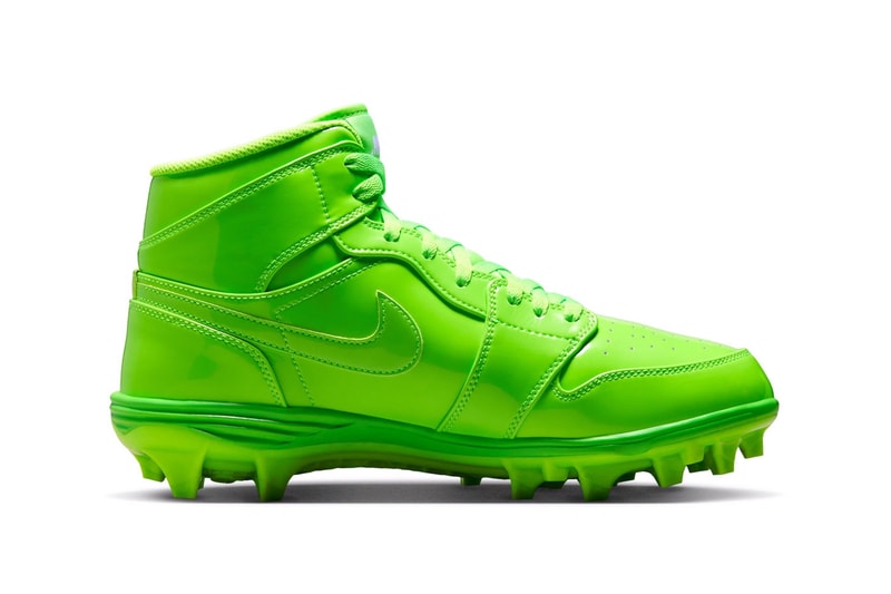 Air Jordan 1 Mid TD Cleat에 더해진 "Electric Green" 이미지 2