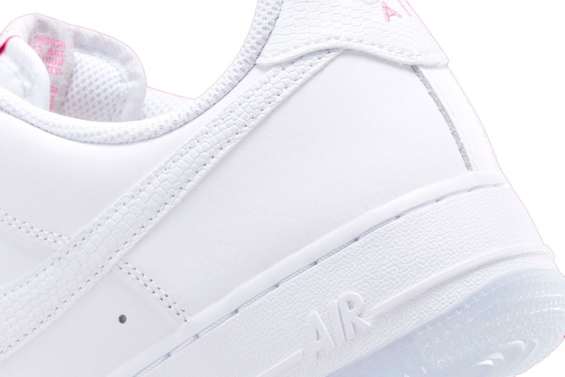 Nike Air Force 1 Low "White Lotus", 파충류 텍스처와 아이시 솔 적용 이미지 8