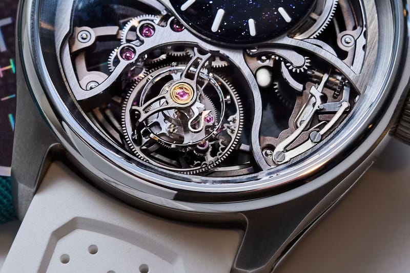 H. Moser & Cie. Pioneer Cylindrical Tourbillon Skeleton Aventurine