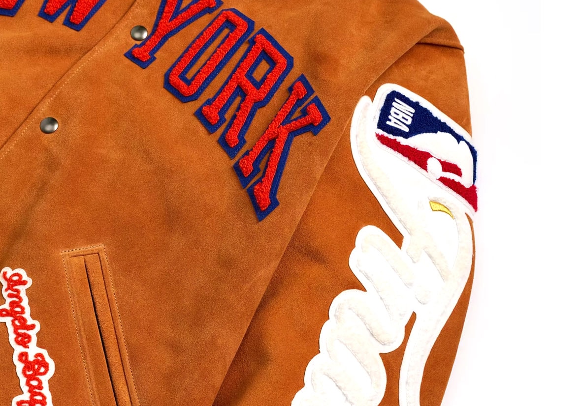 Uno sguardo da vicino Angelo Baque Fanatics Knicks Championship Varsity ...