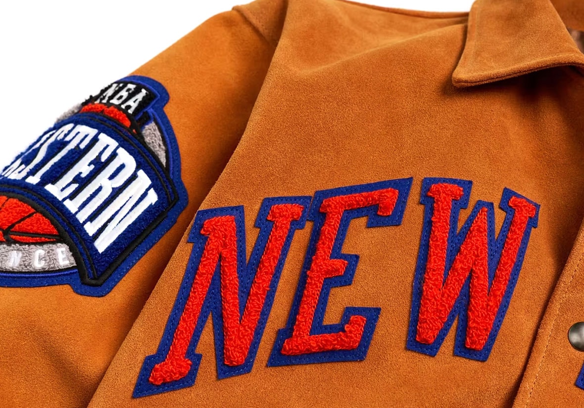Uno sguardo da vicino Angelo Baque Fanatics Knicks Championship Varsity ...
