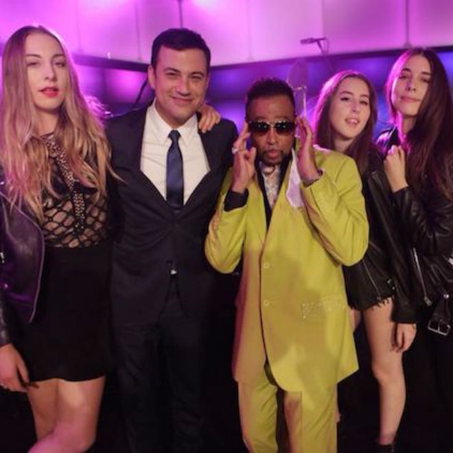 Morris Day The Haim Perform Jungle Love On Jimmy Kimmel Live