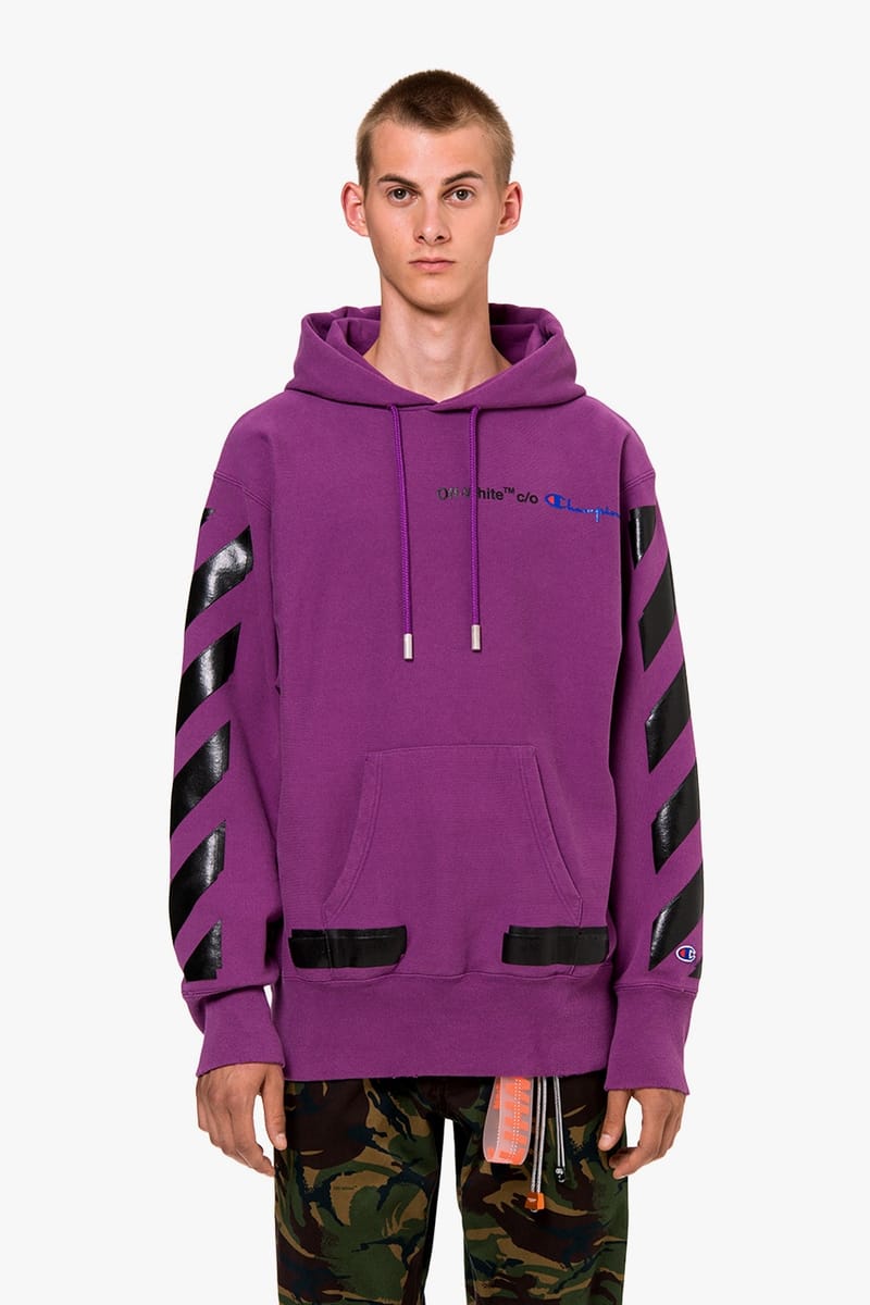 Maglia off white x champion outlet