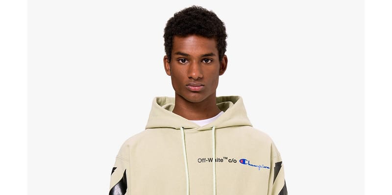 Felpa champion x off white sale