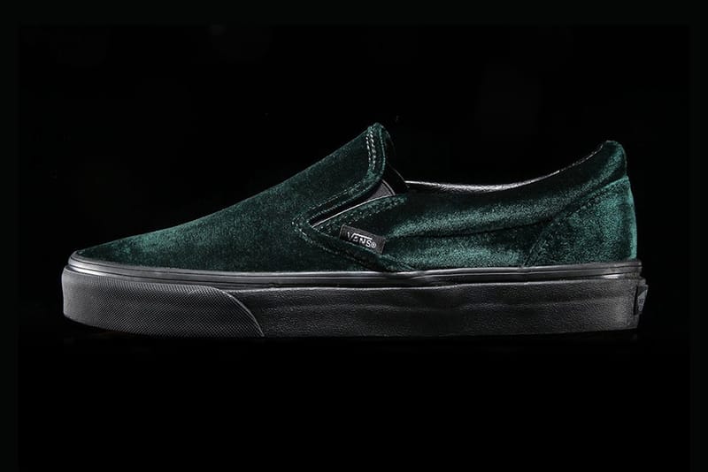 Vans velours noir hot sale