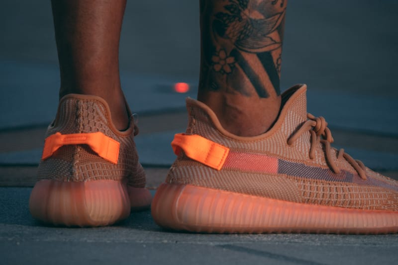 Clay yeezy 350 store on feet