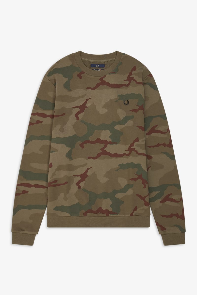 Fred perry cheap camo sweatshirt