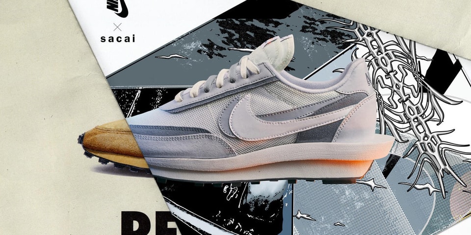 sacai nike waffle white