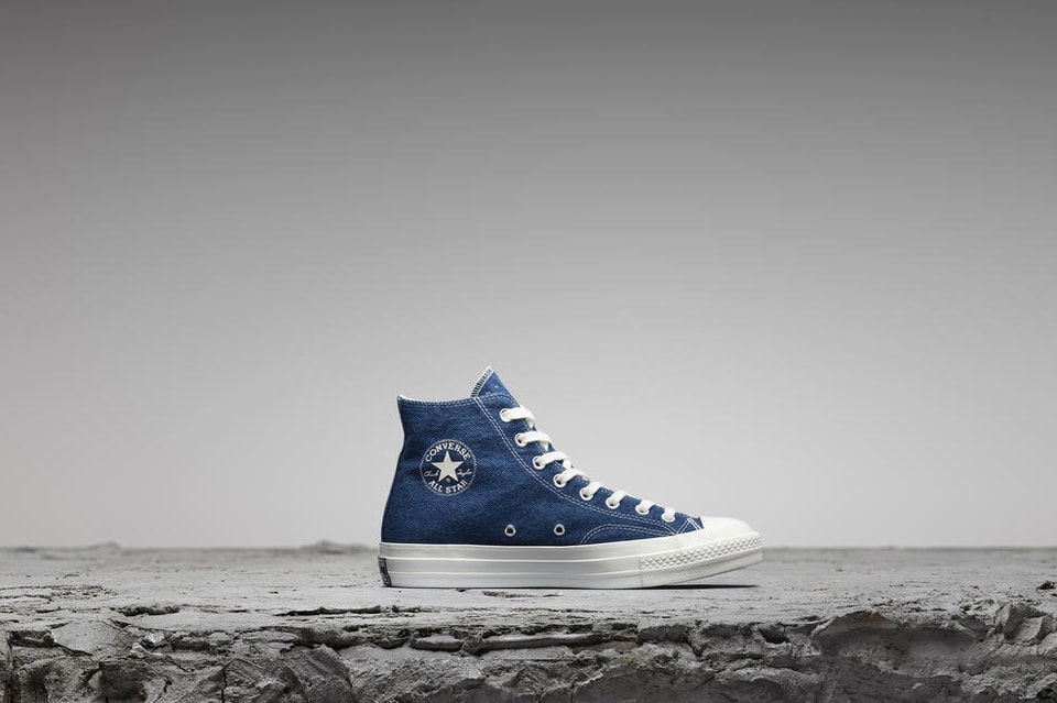 converse en jean bleu