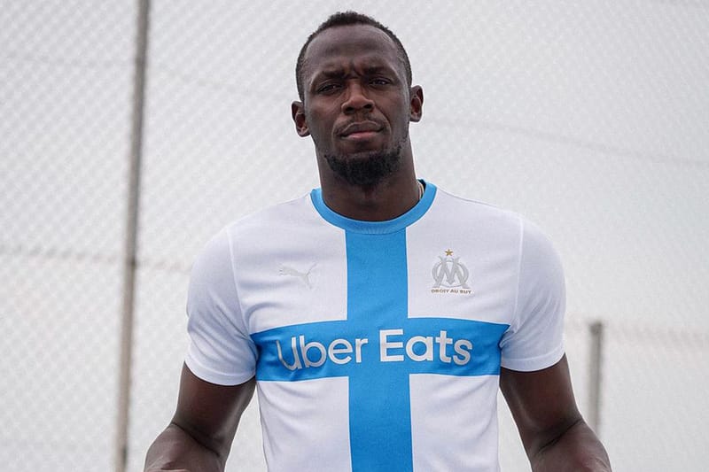 OM Un maillot sp cial 120 ans d voil par Usain Bolt Hypebeast