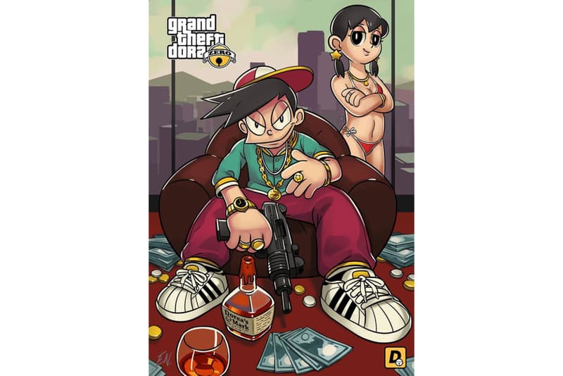 多啦a梦xgrandtheftauto恶搞图片