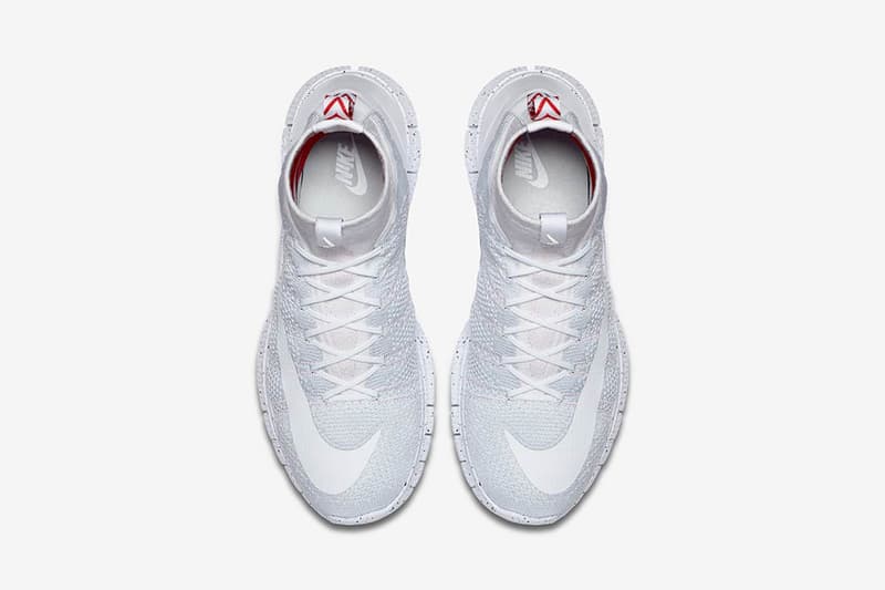 nike free flyknit mercurial superfly triple white
