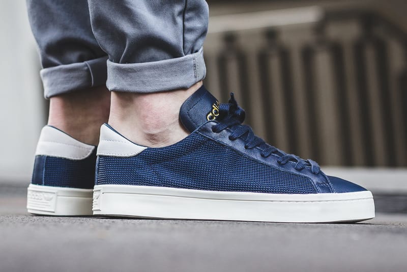 Adidas court vantage navy discount