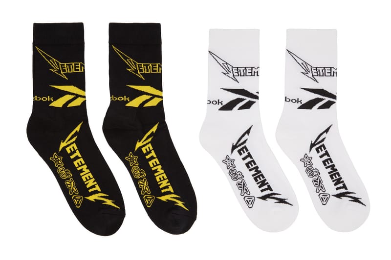 新品・レア！【Vetements】ブラック Reebok ロゴ ソックス 新品・レア！【Vetements】ブラック Reebok ロゴ ソックス