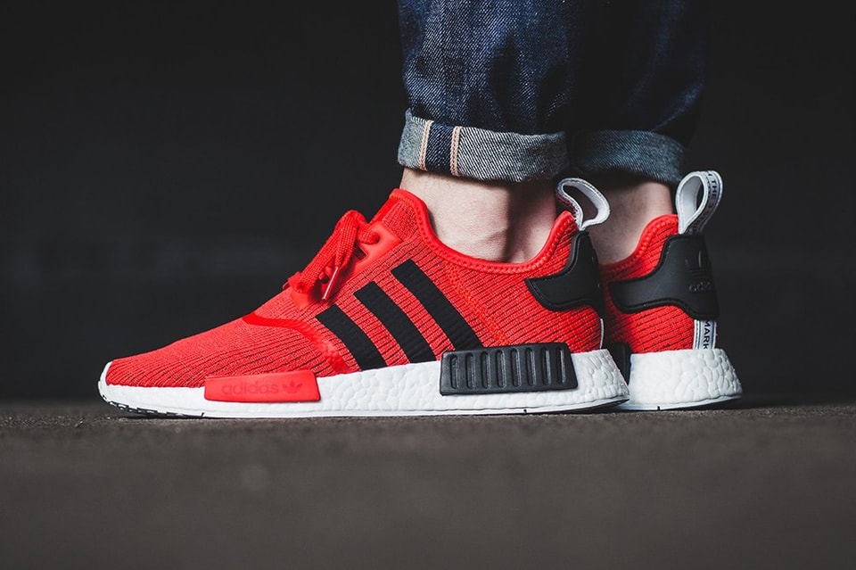 adidas Originals NMD R1 Core Red/Black On Feet | Hypebeast