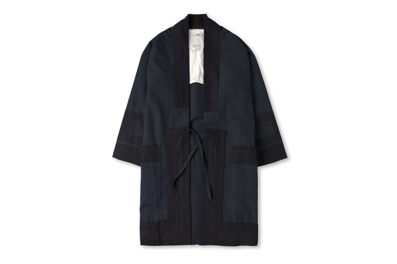 visvim RUUNPE COAT PINSTRIPE 拼接大衣| Hypebeast