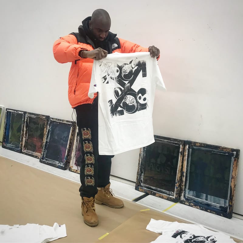 Virgil Abloh 与村上隆打造全新手工印花T-Shirt 系列| Hypebeast