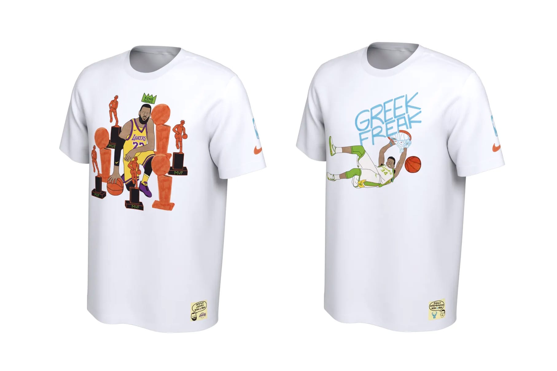 Nike 携手艺术家Gangster Doodles 为NBA 球星打造专属限定T-Shirt