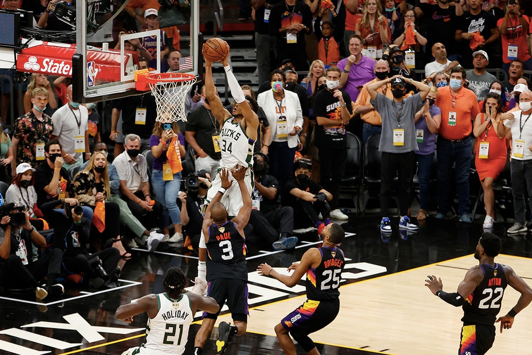 二连败后三连胜！公鹿以 123：119 赢下 NBA 总冠军赛第五战抢先听牌 Hypebeast