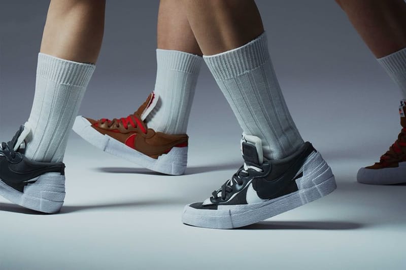 sacai 正式公布Nike Blazer Low「British Tan」、「Iron Grey」官方