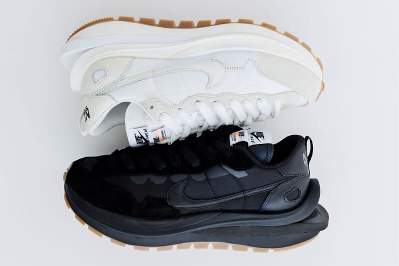 sacai x Nike Vaporwaffle 联乘鞋款「Black/Gum」、「White/Sail」发售