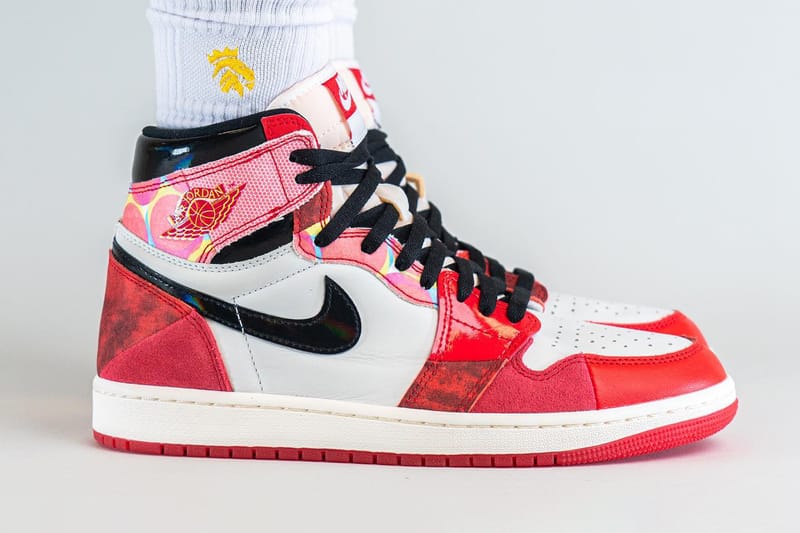 近赏《蜘蛛人：穿越新宇宙》电影主题Air Jordan 1 High OG 上脚图辑