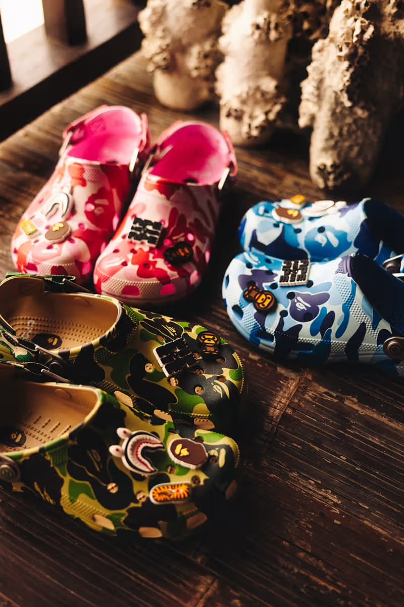 BAPE x Crocs Classic Clog 最新联名系列「ABC Camo」登场| Hypebeast