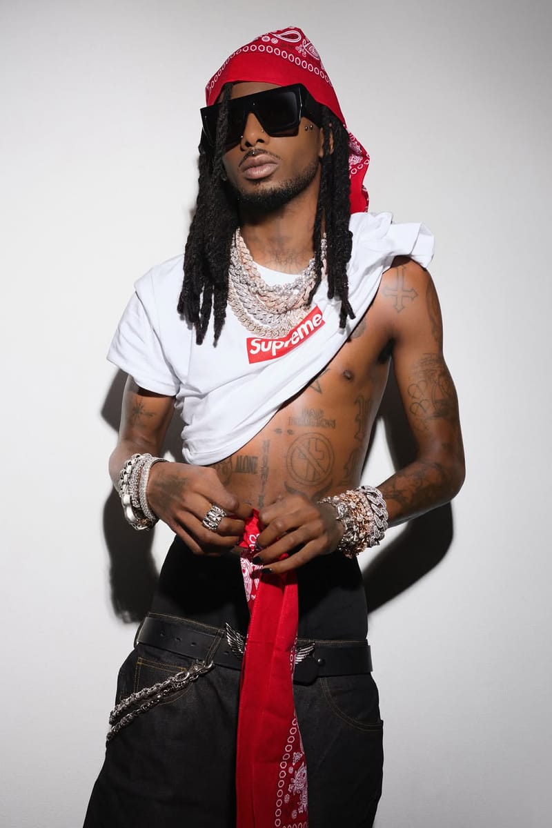 Supreme Photo Tee 迷彩 S playboi carti SUPREME FW25 PLAYBOI CARTI PHOTO TEE BLACK WHITE PURPLE RED