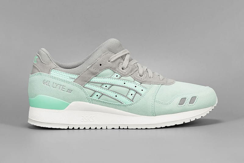 asics gel lyte iii mint green grey