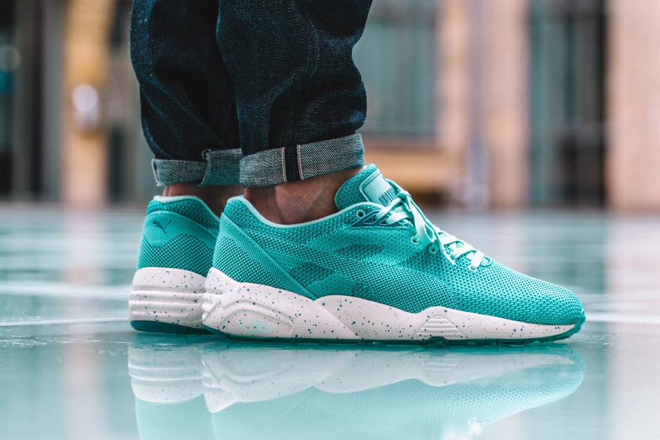 puma trinomic green kids