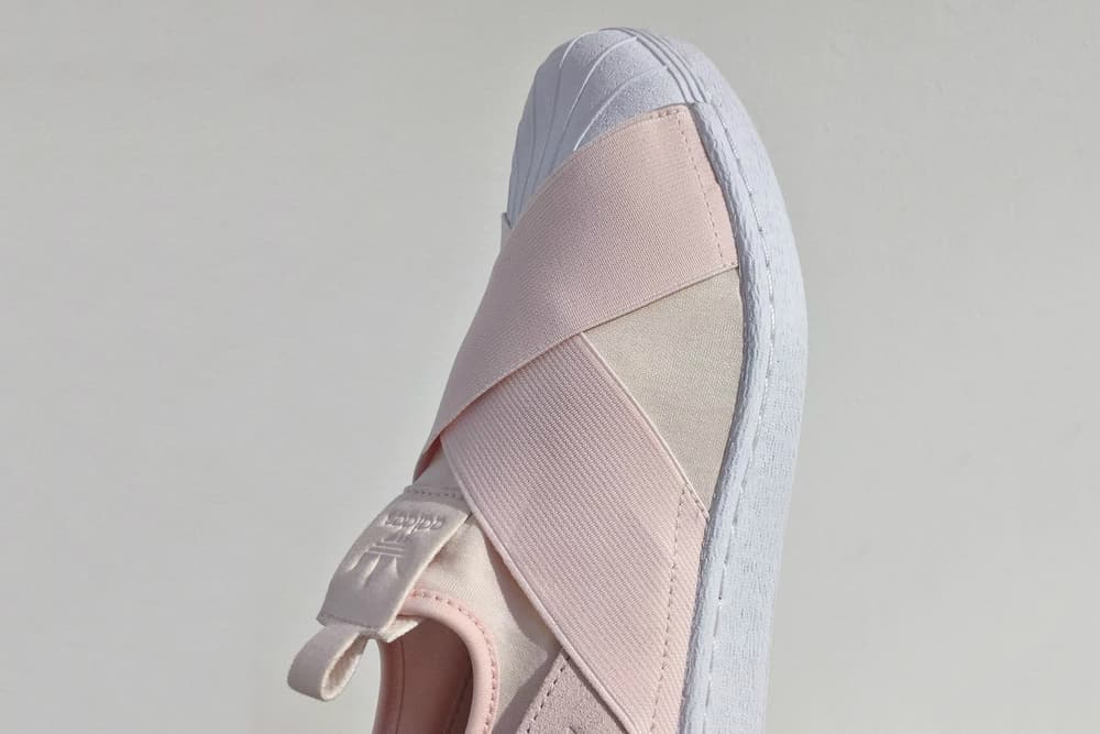 adidas superstar slip on pink