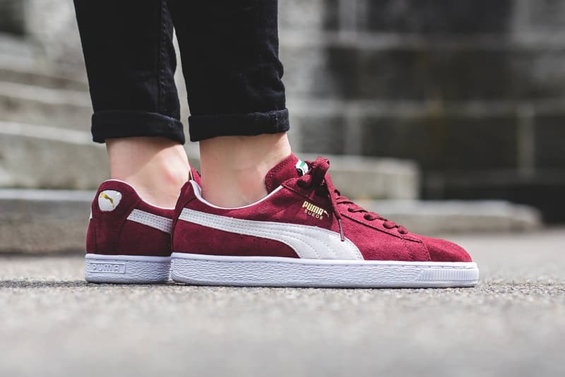 puma suede cabernet white