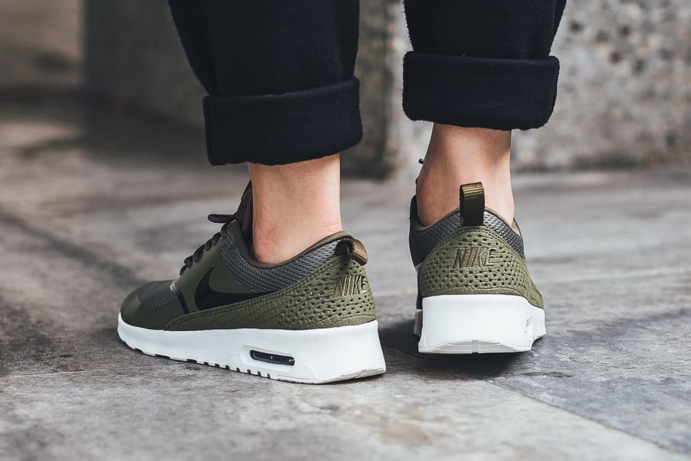 nike thea olive green