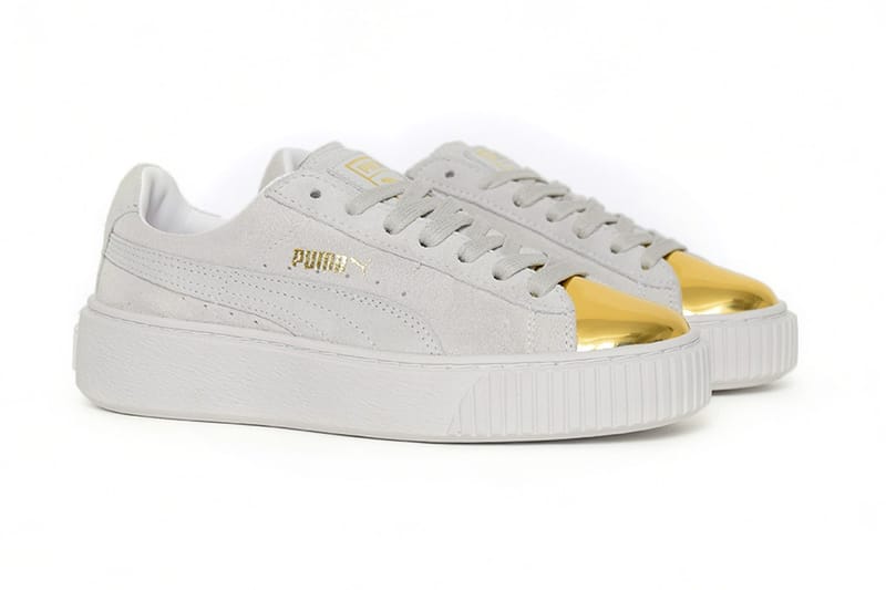 puma suede platform gold puma suede platform gold