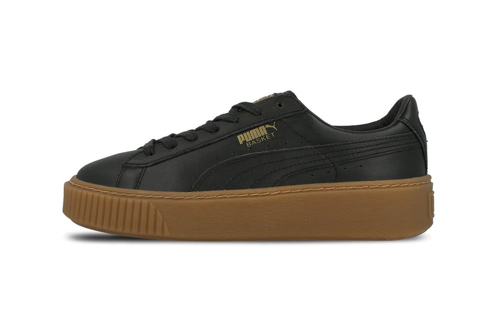 puma mayze gum sole platform sneakers in tan