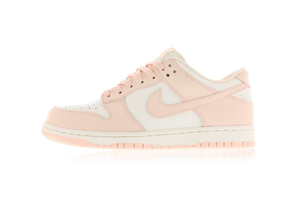 womens dunk low pink and white