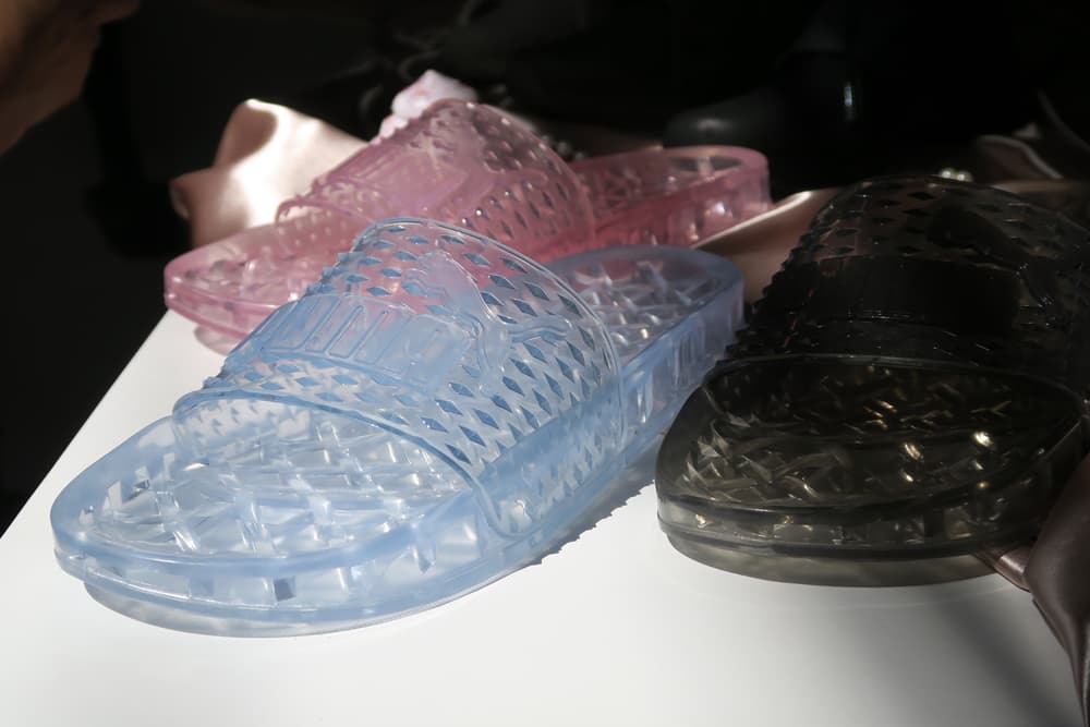 rihanna puma slides blue