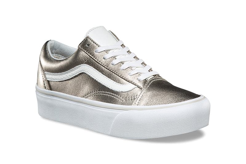 Vans Old Skool Platform in Metallic &quo   t;Gray Gold" | HYPEBAE
