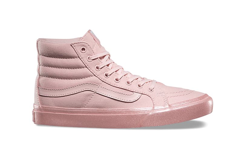 tan and pink vans