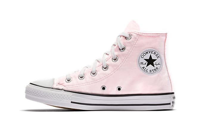 converse chuck taylor all star leather eva high top pink