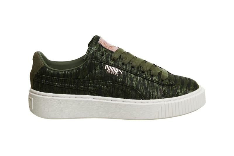 puma basket platform olive puma basket platform olive