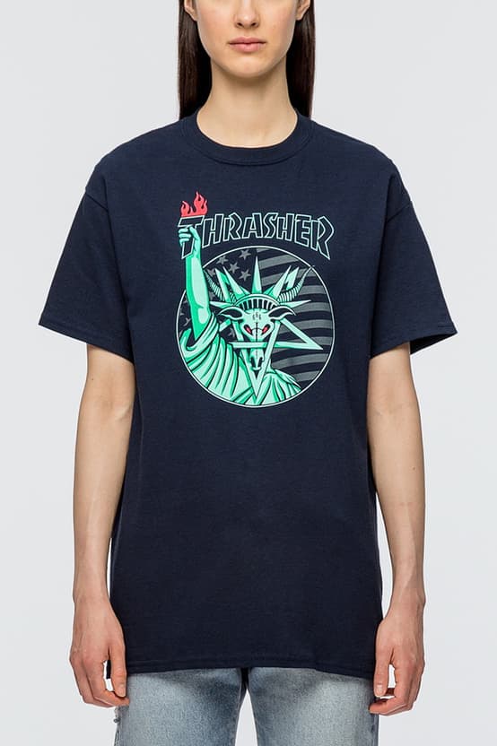 thrasher shirt with roses