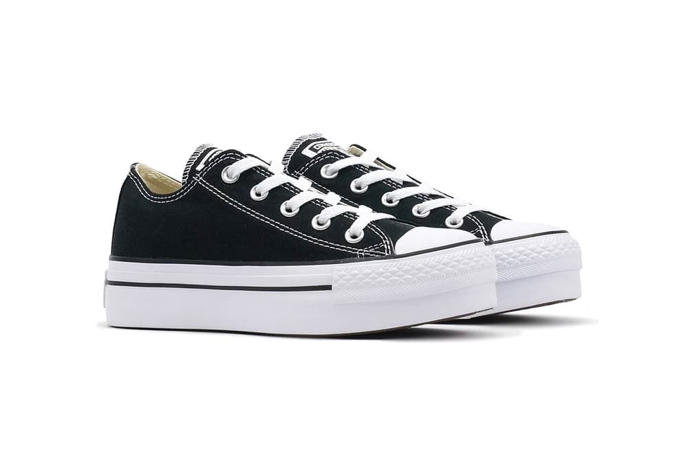 black and white chucks platform