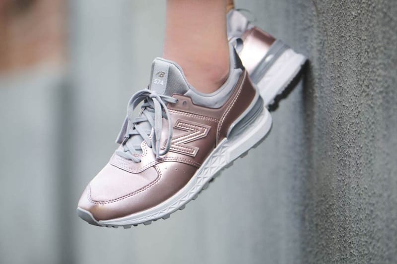 new balance gray and rose gold