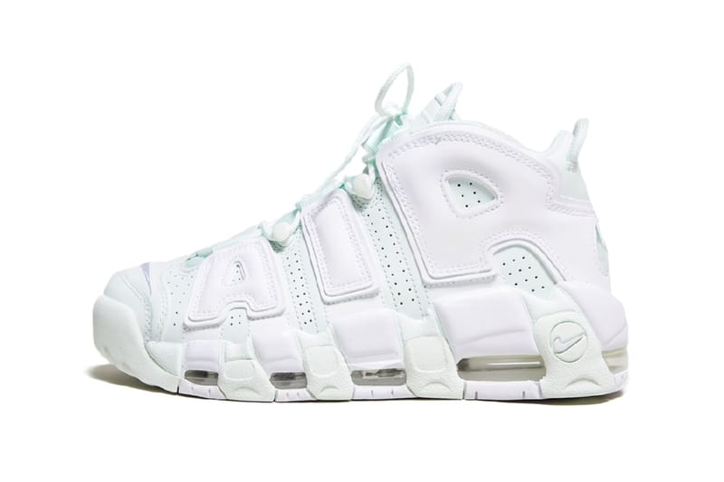 nike uptempo mint green