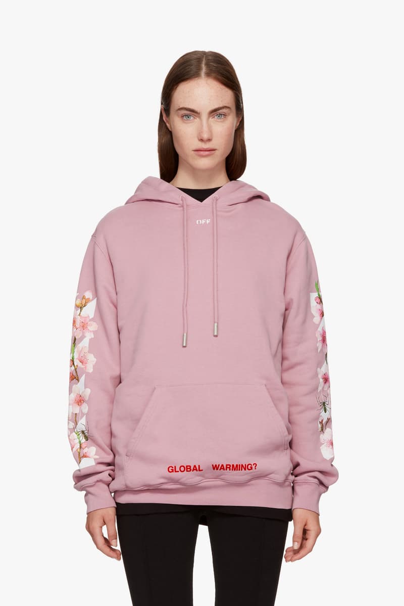 off white pink and white hoodie