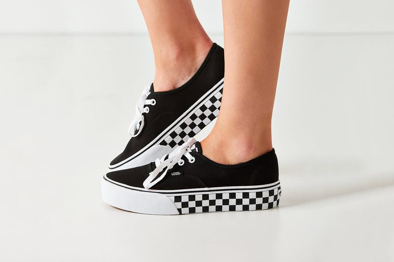 High top checkered vans urban outfitters best sale