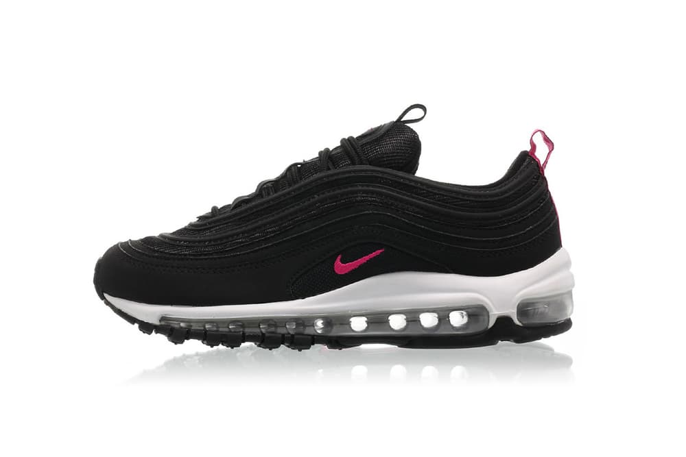 pink black and white air max 97