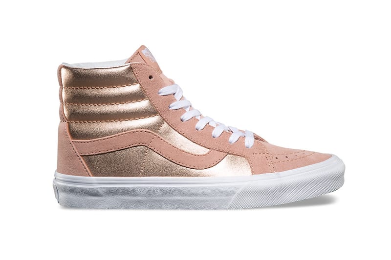 rose gold checkered vans