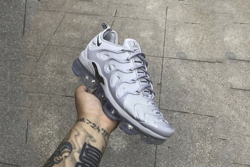 white and silver vapor max